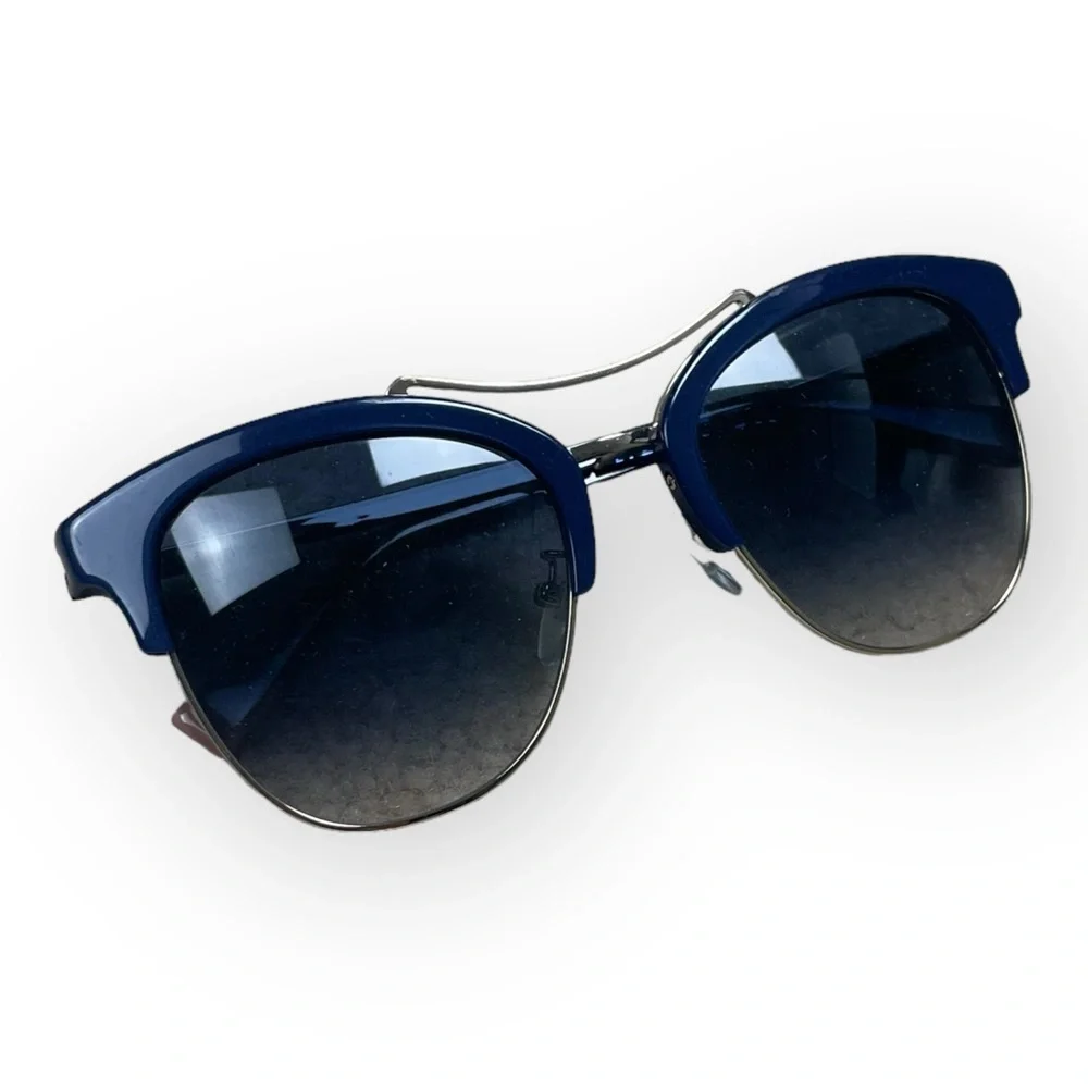 Furla Women's Sunglasses SFU138 Blue Gray Fashion Cat Eye Brand new with Case